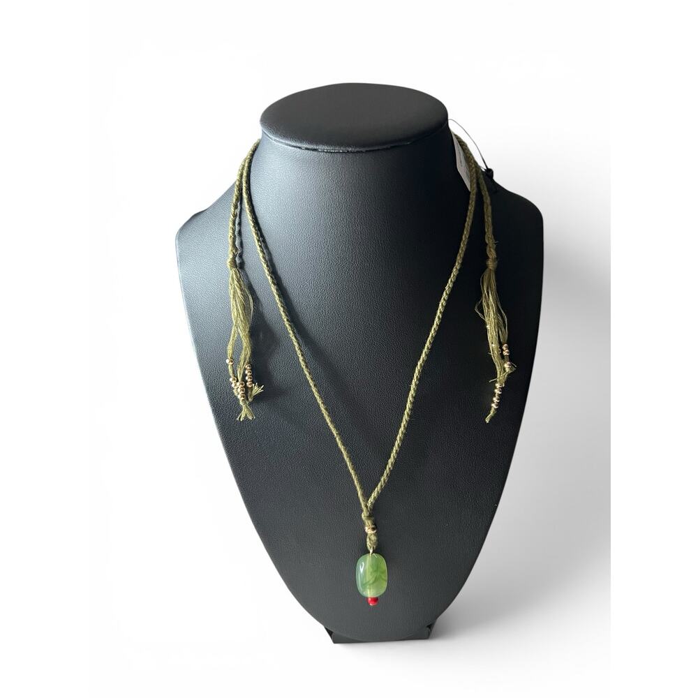 Free People Tutti Fruitt Choker / Corded Stone Necklace with Tassels